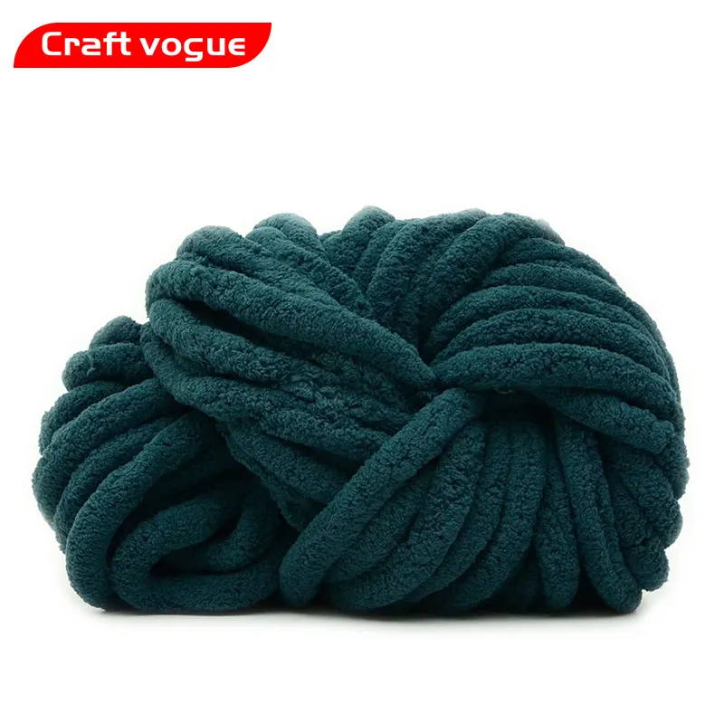 Craft Vogue polyester chunky jumbo chenille yarn 2cm Bulky For Knitting yarn chunky Blankets