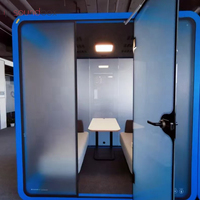 Cabine de réunion de bureau simple/multiplaces avec bureau d'ordinateur pour le travail privé, cabine insonorisée silencieuse pods de bureau