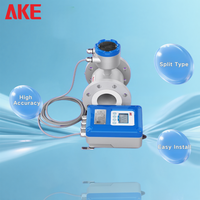 Débitmètre électromagnétique numérique longue portée en acier inoxydable avec câble de 100 m, communication RS485, protection IP65