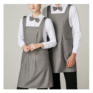Delantal conjunto restaurante uniformes alta calidad nuevo diseño personalizado Hotel camisa clásica y moda <span class=keywords><strong>camarero</strong></span>/camarera ropa <span class=keywords><strong>de</strong></span> trabajo TWILL - Product Image 6