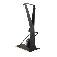 Máquina de ejercicio de esquí cardio, equipo de gimnasio interior de remos, 10 niveles de resistencia, máquina erg de esquí de aire, novedad