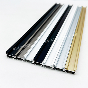 Ruicheng 6063 sơn tĩnh điện bền không thấm nước nhôm kim loại thanh rèm đường ray thiết kế hiện đại đôi Rèm theo dõi cho biệt thự - Product Image 2
