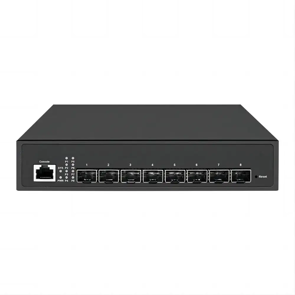 Conmutador Ethernet gestionado L3 OEM de fábrica, conmutador de fibra de 10G para ISP de red doméstica de centro de datos