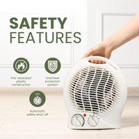 Petit radiateur soufflant électrique portatif à haute puissance pour le bureau à domicile avec poignée