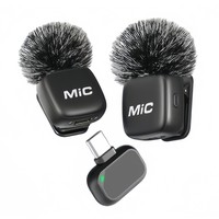 Microphone Lavalier Sans Fil MIC3 Bestseller Transfrontalier avec Affichage du Niveau de Batterie et Fixation Magnétique pour Diffusion en Direct en Extérieur