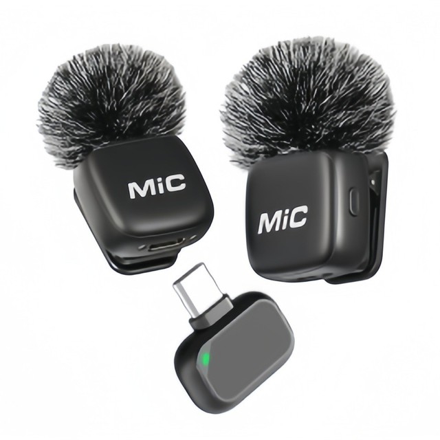 Cross-border Bestseller MIC3 Wireless Lavalier Microphone for Battery-level Display Magnetic Attachment Outdoor Live
