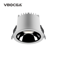 Downlight encastré LED moderne 7W 10W 15W pour hôtels, luminaires spot anti-éblouissement, plafond en plâtre de gypse, lampe en aluminium 4000K IP65