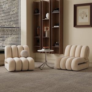 Poltrona Ergonomica Ondulata con Tessuto Morbido per Soggiorno <span class=keywords><strong>e</strong></span> Camera da Letto - Product Image 4