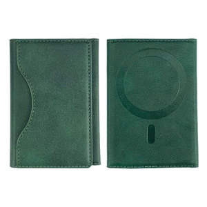 Classico Portacarte Magnetico in Pelle PU Verde per <span class=keywords><strong>iPhone</strong></span>, Stile Senza Tempo, Funzione Moderna, Porta <span class=keywords><strong>Foto</strong></span>/Documenti - Product Image 1
