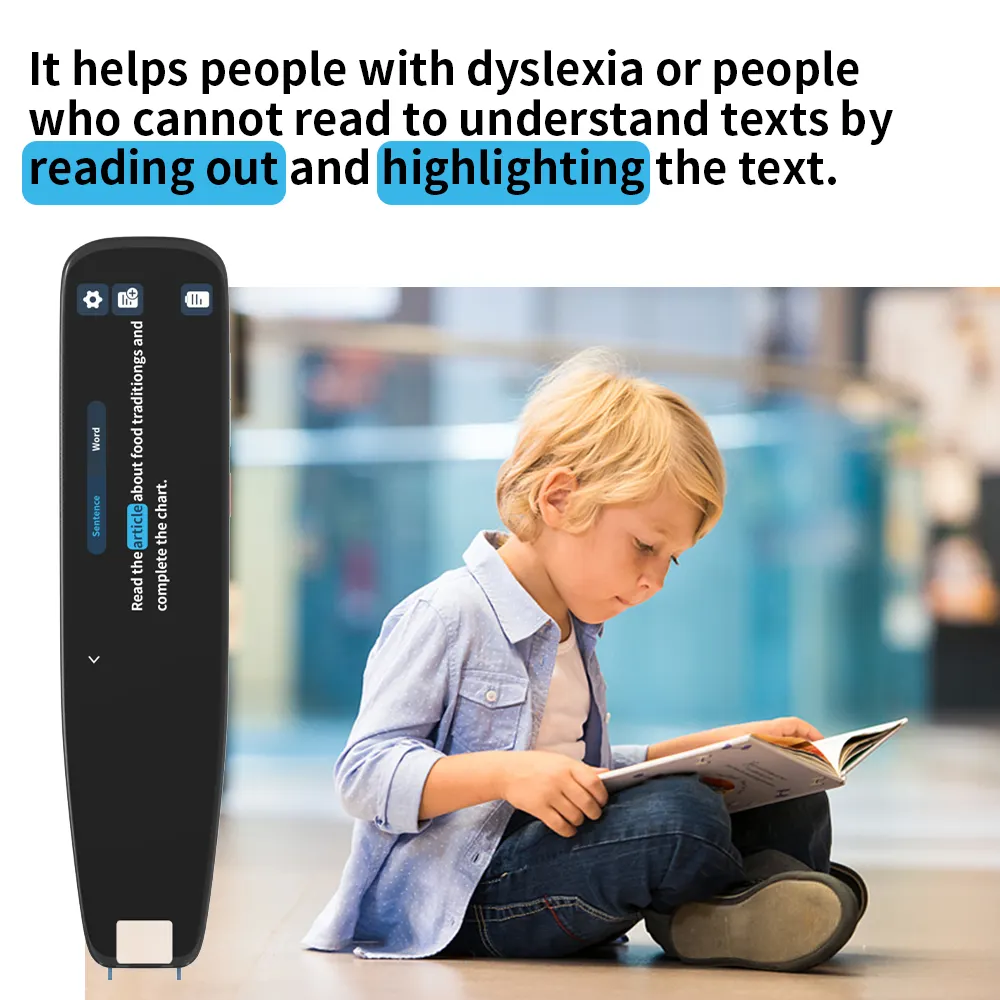 NEWYES pena baca teks elektronik dylexia, pena penerjemah suara 112 instan portabel