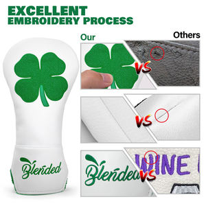 Wholesale Price Pu Leather Golf <b>Headcover</b> <b>Driver</b> Wood Custom Design Embroidery Patch Golf Club Head Cover - Product Image 3