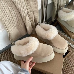 Bottes de neige pour femmes à semelle épaisse, de créateur, prêtes à l'emploi, avec doublure en fourrure et polaire, pour l'extérieur, chaussures chaudes en coton, vente en gros d'usine - Product Image 4