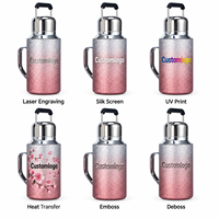 Thermos de Voyage Personnalisé de Luxe en Titane à Double Paroi, Isolation Sous Vide, Grande Capacité, avec Indicateur de Température et Infuseur à Thé, 34 oz