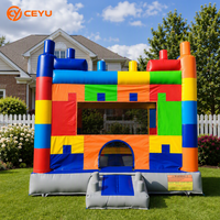 Ceyu Château gonflable commercial en blocs de construction, structure de saut à piliers pour enfants et adultes, idéal pour les fêtes en extérieur, vente en gros
