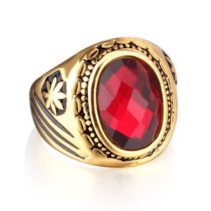 Casting Crow Crucifix Christianity Indian Jewelry <b>Rings</b> Vampire Ruby <b>Crown</b> <b>Men</b> Evil Eyes Finger <b>Ring</b> - Product Image 1