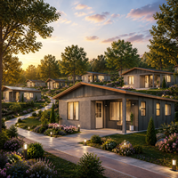 Villa de luxe modulaire préfabriquée en acier léger avec design 3D professionnel, maison conteneur préfabriquée, villas à vendre