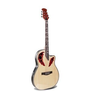 Venta al por mayor ovación ronda vuelta guitarra eléctrica acústica con 4-banda camioneta 41 pulgadas Semi guitarra acústica - Product Image 4