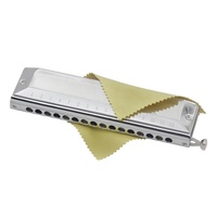 Wholesale 16-Hole Metal Toy Harmonica for Beginners 64-Tone Chromatic Diatonic Pronunciation Method