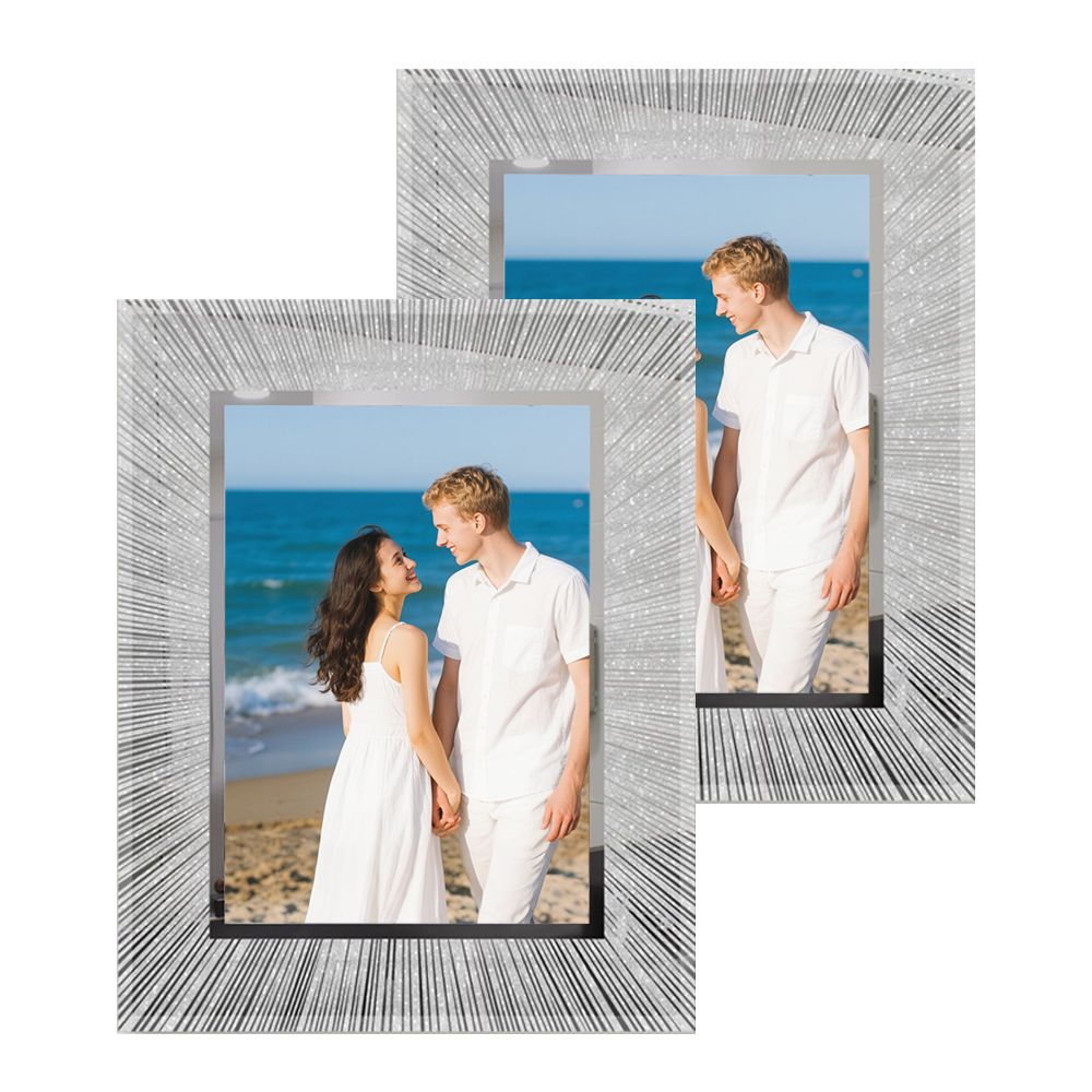 A4 A5 6 Inch 7 Inch Hanging Glass Photo Frame with Business License Certificate Crystal Wood Frame for Table Decorative Use