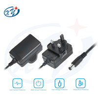 ETL FCC CE UKCA GS AC DC 6W 12W 15W 24W 6V 12V 15V 24V 0.5A 1A 2A Adaptateur d'alimentation pour bande lumineuse LED Caméra de sécurité PC