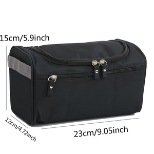 Organizador de Cosméticos de Gran Capacidad, Bolsa de Maquillaje Multifuncional con Gancho, Cierre Impermeable y Material Tipo Toalla - Product Image 4