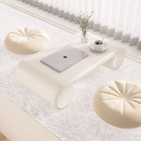 Table basse style tatami couleur crème, table d'appoint minimaliste pour baie vitrée, petite table à thé, table basse moderne, table Kang, table tatami