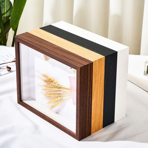 Marcos de Fotos de Madera Blanca Personalizados, Nuevos y Modernos, Cajas de Sombra Artísticas Profundas con Animales, Flores y Vidrio, Decoraciones para el Hogar - Product Image 5