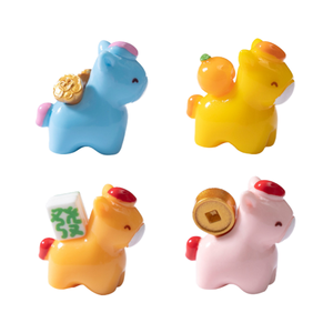 Linda resina 2026 Año Nuevo <span class=keywords><strong>Lunar</strong></span> caballo pastel Topper juguetes Navidad sorpresa animales pequeñas figuras para decorar jardines bolsas ciegas - Product Image 1