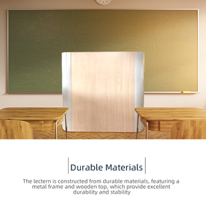 Podium intelligent pour enseignants avec tiroirs push-to-open et armoires de rangement pour équipement éducatif en classe - Product Image 4