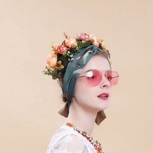 Corona de Flores de Seda Estilo Boho M145, Corona de Flores Artificiales para Novia, Diadema Decorativa para Peinado - Product Image 3