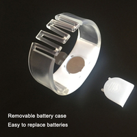 Bracelet LED lumineux RGB étanche et durable pour festival avec contrôle radio RFID et DMX pour utilisation en extérieur