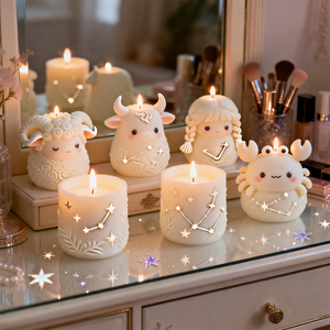 Velas Aromáticas con Signos del Zodiaco, Lindas Velas de Aromaterapia con Forma de <span class=keywords><strong>Aries</strong></span> y Cáncer, Decoración para el Hogar, Regalos de Horóscopo - Product Image 6
