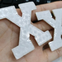 Feutre perle cristal AB strass motif Alphabet patchs fer sur lettre Applique nom Badge bricolage vêtements de mariage accessoires