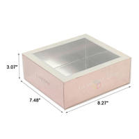 Ensemble de pots de poudre lyophilisée pour produits de beauté avec logo personnalisé en relief, emballage en boîte coulissante avec fenêtre transparente