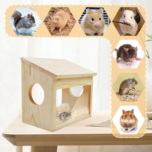 High Quality Eco-Friendly Wood Hamster <strong>Cage</strong> for Mice and Gerbils Wooden <strong>Small</strong> <strong>Animal</strong> House with Acrylic - Product Image 5