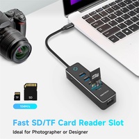 Hub USB RSHTECH adaptateur multiport 5Gbps lecteur de carte SD/TF 4K @ 60Hz PD100W Type c concentrateur dock multiport concentrateur Usb pour PC Macbook