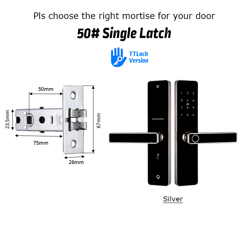 Argent-50# loquet simple