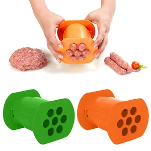 Alat pembuat Cevapcici satu tekan dapur sosis anjing panas Burger daging alat Gawai buatan tangan bola Pasta pemeras