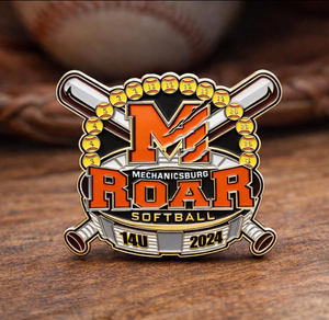 Pin de Solapa Personalizado con Logotipo de Club Deportivo, Pin de Solapa de Metal Esmaltado Suave Personalizado para Equipo, Pins Intercambiables de Béisbol Personalizados - Product Image 2