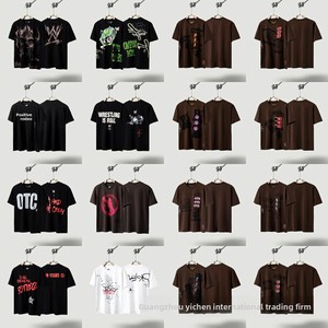 Maglietta <span class=keywords><strong>Travis</strong></span> a Maniche Corte in Cotone con Logo M Cartoon, Paperino Giallo, <span class=keywords><strong>Cactus</strong></span>, Fulmine, Tour Rap, Collaborazione TS, Unisex, Hip-Hop, Vendita all'Ingrosso - Product Image 2