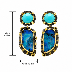 Orecchini a Goccia con Motivo Onde Blu Oceano per Donne, Orecchini Pendenti Creativi a Forma d'Onda, Gioielli Eleganti e alla Moda - Product Image 5