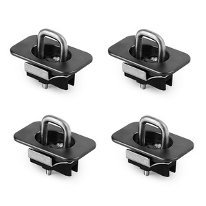 Locks For Ford F150 F250 F350 15-21 <b>Black</b> Metal Trailer Hitch Receiver Mounting <b>Bracket</b> With U-Bolt And Plate - Product Image 1