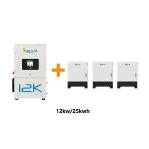Pytes 48v100ah li ion battery with 12kw Sol Ark inverter 30kwh 50kwh off grid solar power system for home use