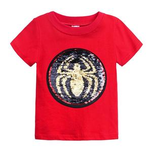 Sequin Trẻ Em Trai Cô Gái T-Shirt Ngắn Tay Áo Thun Thời Trang Bé Đứng Tuổi Teen Trẻ Em Mùa Hè Giá Rẻ Công Cụ - Product Image 4