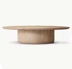Mesa de Centro de Madera Clásica Moderna Circular CIRO de RH OEM para Sala de Estar, Muebles para Villa y Hotel - Product Image 2