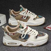 Chaussures de course montantes à plateforme pour hommes, à lacets, avec empeigne sportive en PVC, doublure en maille, imperméables, baskets pour jeunes avec amorti et semelle extérieure en caoutchouc