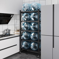 Vente en gros de support de stockage de légumes fruits sur pied pour cuisine multicouche support de condiments pour four à micro-ondes avec roues