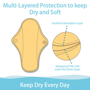 Vente directe d'usine, <span class=keywords><strong>serviettes</strong></span> hygiéniques réutilisables spécialement conçues pour les peaux sensibles, peuvent prévenir l'incontinence urinaire - Product Image 5