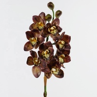Bunga Anggrek Cymbidium Sentuhan Realistis Berkualitas Tinggi, Dekorasi Rumah Besar, Bunga Artifisial untuk Ruang Makan, Hotel, Dekorasi Pernikahan