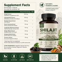 OEM Marque Privée Capsules de Shilajit 8-en-1 Multivitamine Végétale pour Hommes et Femmes